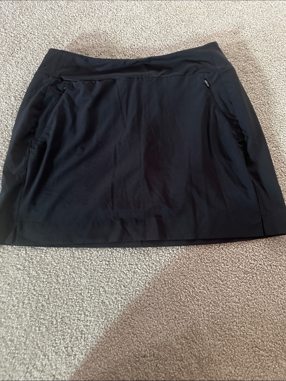 Athleta Black Performance Skort with Zip Pockets